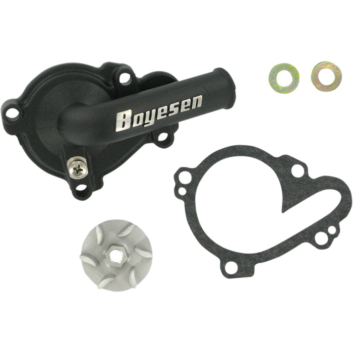 BOYESEN 0940-0403 WPK37B Supercooler Water Pump Cover and Impeller Kit Impeller/Waterpump Cover - Black - Yamaha