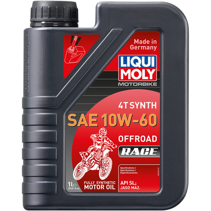 LIQUI MOLY 3601-0681 20186 Offroad Race Synthetic 4T Engine Oil Off-Road Synthetic Oil - 10W-60 - 1L