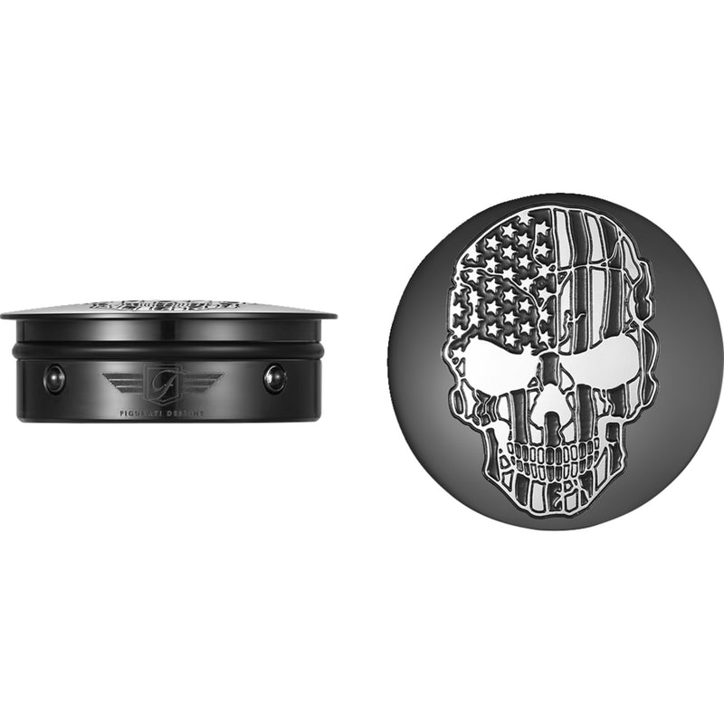 Figurati Designs Cover - FD28-BKSKULL-CC For Harley Motorcycles 1980-2026