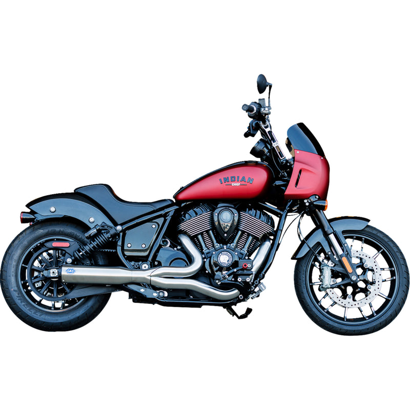 S&S Cycle Qualifier 2-Into-1 Exhaust System - 550-1115 For Indian 2022-2024