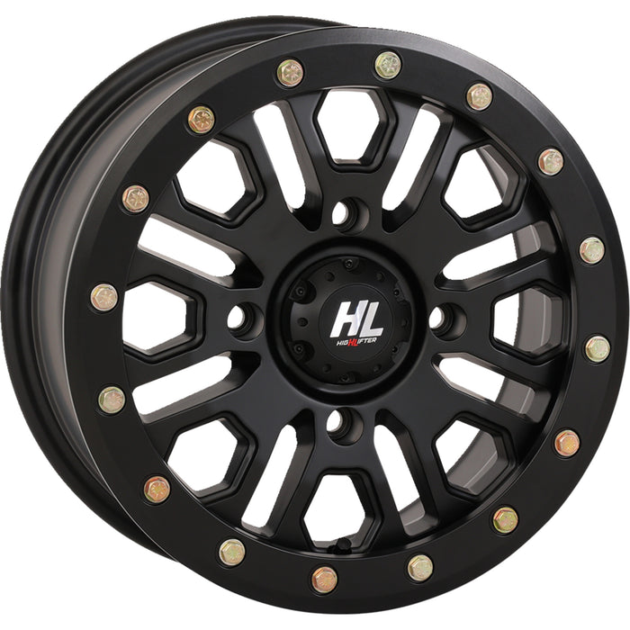 HIGH LIFTER 0230-1300 14HL23-1437 HL23 Beadlock Wheel Wheel - HL23 Beadlock - Front/Rear - Matte Black - 14x7 - 4/137 - 5+2 (+38 mm)