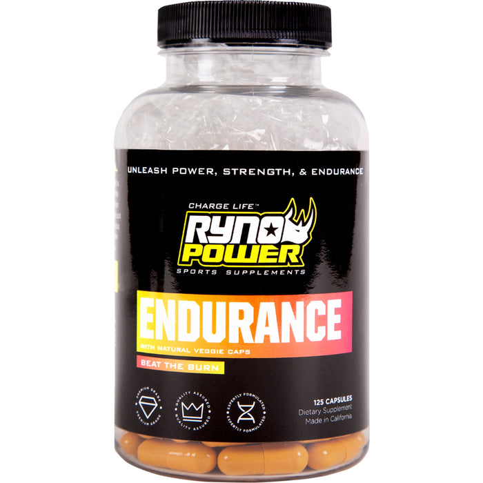 RYNO POWER 5101-0009 END884 Endurance Stimulant-Free Energy Supplement Endurance Capsules - 125 ct. Bottle