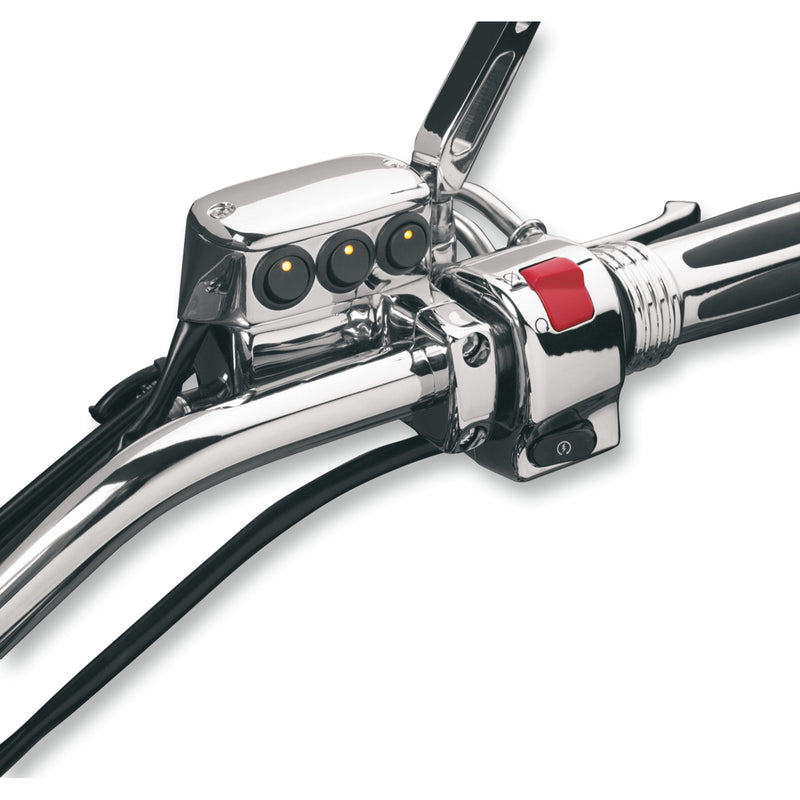 Show Chrome Switch Block Assembly - 52-605LA For Honda Motorcycles 1980-2022 | Yamaha Motorcycles 1983-2016