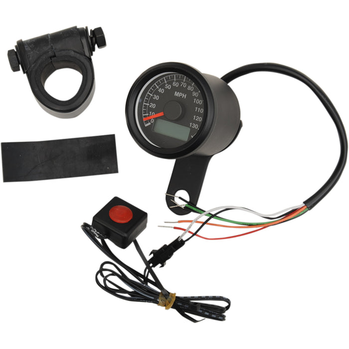 DRAG SPECIALTIES Programmable Mini Electronic Speedometer with Odometer/Tripmeter