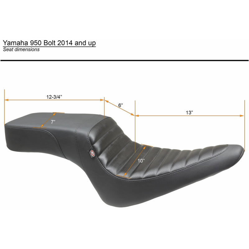 Mustang Squareback Seat - 75697 Yamaha Bolt 2014-2022