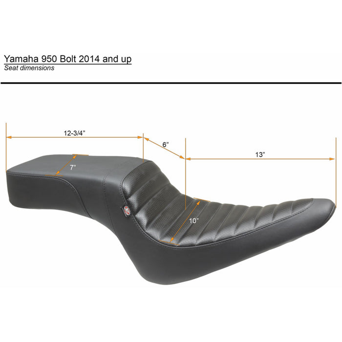 Mustang Squareback Seat - 75697 Yamaha Bolt 2014-2022 — SpazCycle