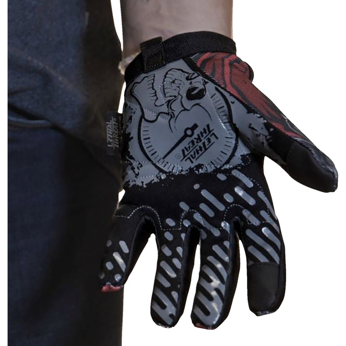 LETHAL THREAT 3301-4691 GL15021XXL Good N Evil Skulls Gloves black - 2xl