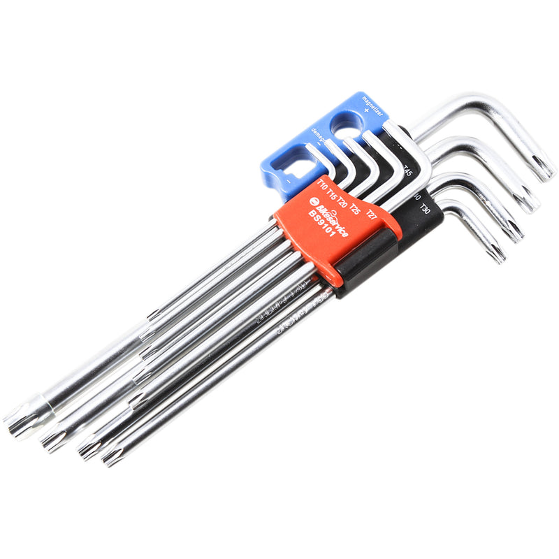 BIKESERVICE 3812-0662 BS9101 9-Piece Magnetic Torx Key Magnetic Torx® Key - 9-Piece