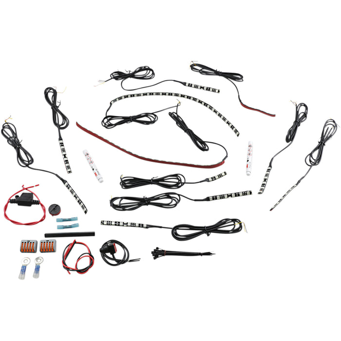 CUSTOM DYNAMICS 2040-2188 M2EK1-IND-PINK Magic Flex II Indian LED Engine Accent Light Kit — MagicFLEX2®, Engine Engine Accent Light Kit - Indian - Pink