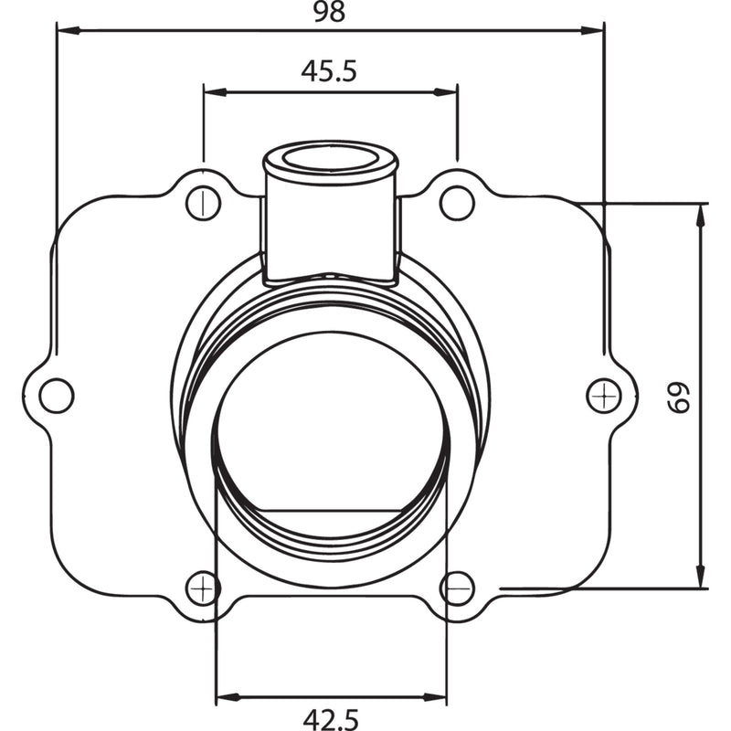 Kimpex Mounting Flange - 301723 Ski-Doo Formula 580 Deluxe / Grand Touring 500 / 500 / Skandic 600 2003-2007