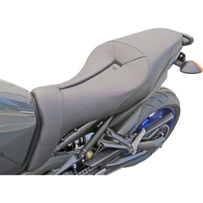 SADDLEMEN 0810-1621 0810-Y127 Gel-Channel™ Track Carbon Fiber Sport Seat — Sport Gel Channel™ Track Carbon Fiber Sport Seat - Black - FZ09/MT09