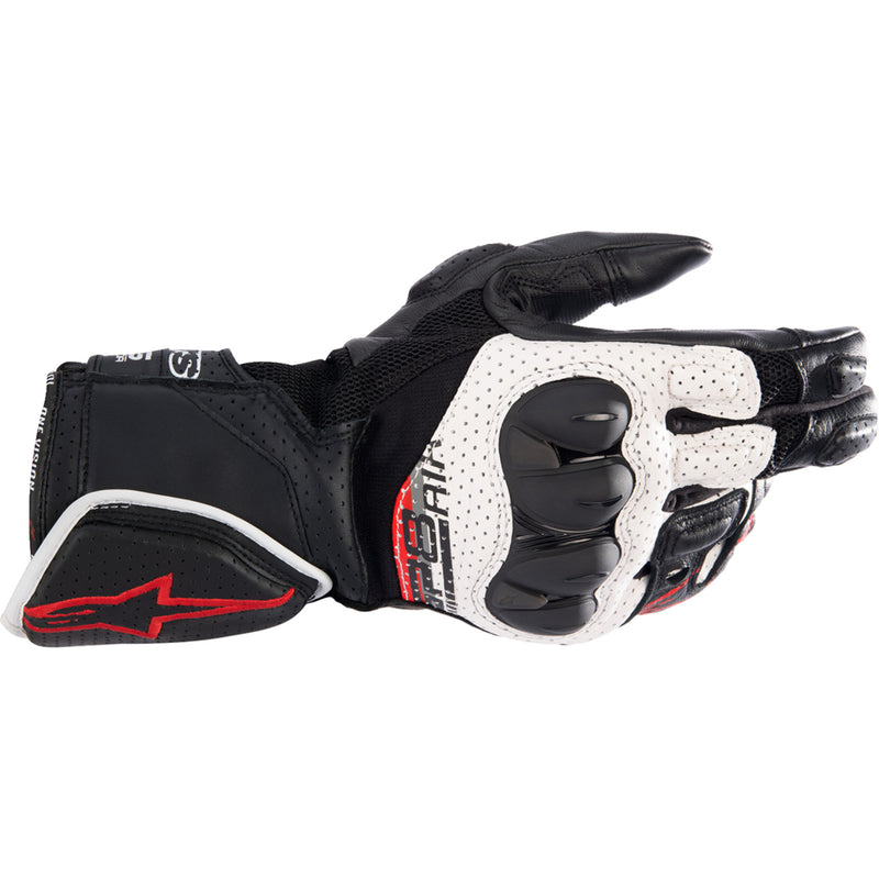 ALPINESTARS 3301-4553 3558621-1304-M SP-8 V3 Air Gloves SP-8 Air V3 Gloves - Black/White/Bright Red - Medium