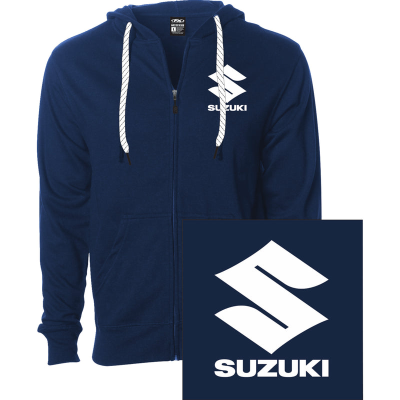 FACTORY EFFEX Suzuki Icon Zip-Up Hoodie Navy