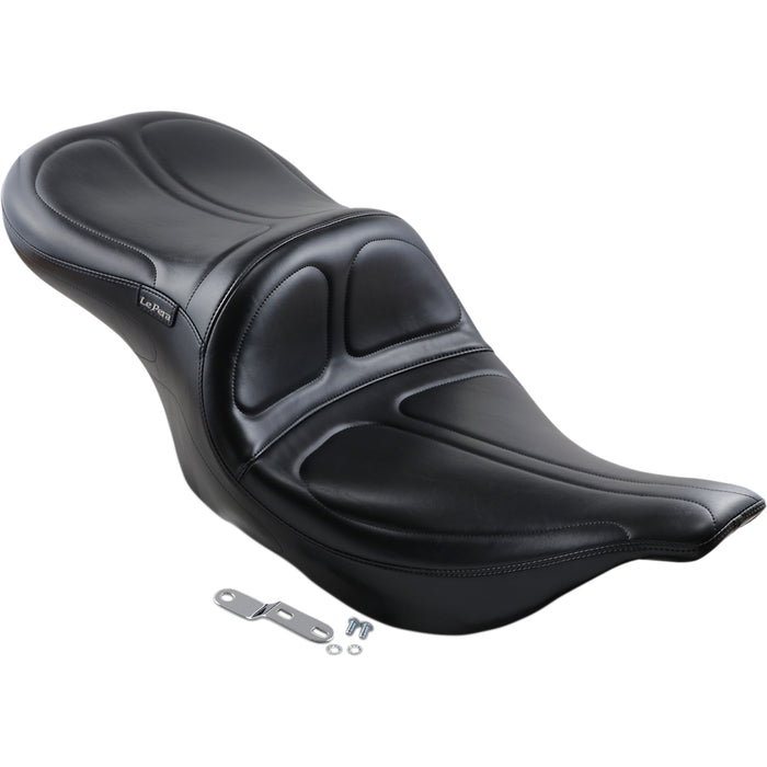 LE PERA 1910-2150 LH-957 Maverick Seat - without Backrest - Stitched - Black - FLH/FLT '02-'07