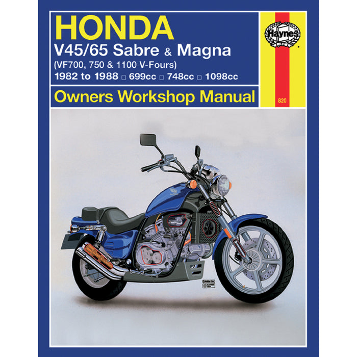 HAYNES HM-820 M820 Motorcycle Repair Manual — Honda, Motorcycle Manual - Honda Sabre/Magna V4