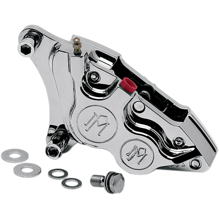 PERFORMANCE MACHINE (PM) DS-325997 0053-2916CH Four-Piston Differential-Bore Caliper - Front Right - Chrome - 84-99 Harley-Davidson