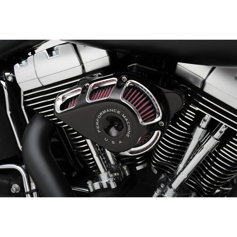 Performance Machine Jet Air Cleaner - 0206-2140-BM For Harley Motorcycles 2017-2023