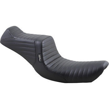 LE PERA 0803-0688 LN-581PT Tailwhip Seat - Pleated - Black - FXD '96-'03