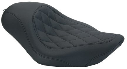 MUSTANG 76728 Wide Tripper™ Solo Seat for Harley-Davidson Sportster 2004-'21, Diamond - Black