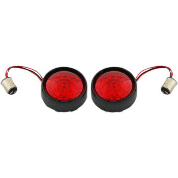 CUSTOM DYNAMICS 2020-1594 PB-BB-RR-1157BR ProBeam® Bullet Bezel Rear LED Turn Signal Inserts - 1157 - Gloss Black - Red Lens