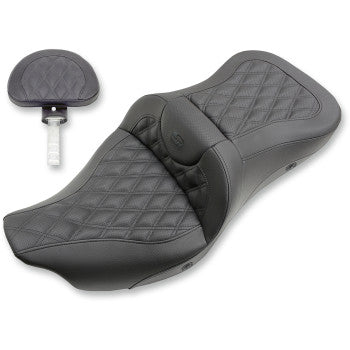 SADDLEMEN 0801-1044 808-07B-184BRHC Extended Reach Road Sofa Seat - Lattice Stitched - Backrest - Heated - 08-24 FL