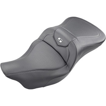 SADDLEMEN 0801-1202 808-07B-185T Roadsofa Trike Seat - Carbon Fiber - without Backrest - Black - '09-'23 FLHTCUTG