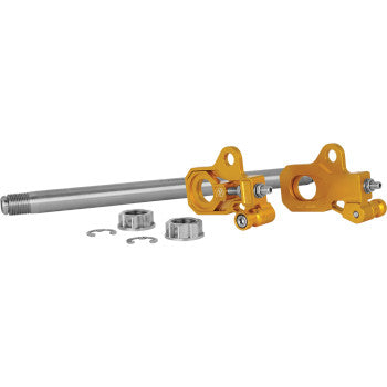 PERFORMANCE MACHINE (PM) 0214-1992 0117-0028M-G Axle Adjuster Kit - Gold - Rear