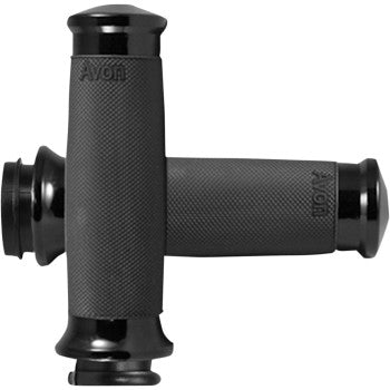 AVON GRIPS 0630-1706 CC-86-ANO-FLY Custom Contour Grips - TBW - Black