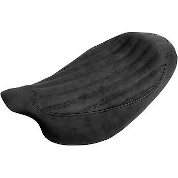 SADDLEMEN  0801-0840 808-07B-0023 Knuckle Solo Seat - Ribbed - Black - '08-'23 FL