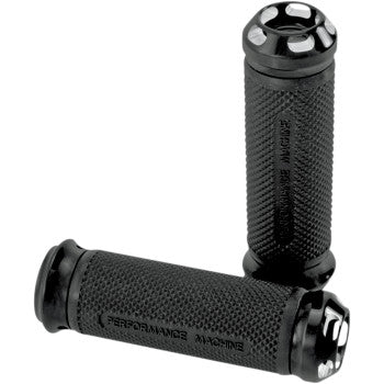 Performance Machine (pm) Elite Grips - 0063-2044-BM For Harley Motorcycles 2008-2020