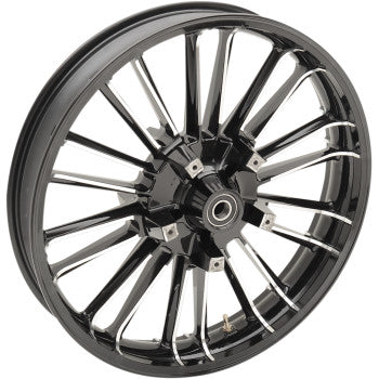 COASTAL MOTO 0201-2224 3D-ATL213BC Atlantic Precision Cast 3D Front Wheel - Dual Disc/No ABS - Black - 21"x3.50" - '08+ FL