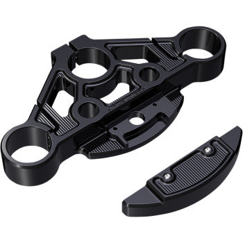 N3 Craft リールパーツ シルバー・ブラック Arlen Ness Triple Tree - 130-000 For Harley Road Glide 2015-2024