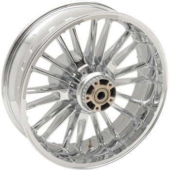 COASTAL MOTO 0202-2111 3D-ATL185CH Atlantic Precision Cast 3D Rear Wheel - Atlantic 3D - Single Disc/No ABS - Chrome - 18"x5.50" - '09+ FL