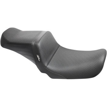 LE PERA 0803-0642 LK-581BW Tailwhip Seat - Basketweave - Black - FXD '06-'17