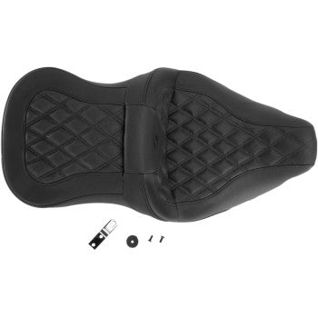 SADDLEMEN 0801-0939 808-07B-182 Roadsofa™ Lattice Stitch Seat - Without Backrest - 08-24  FLT/FLH