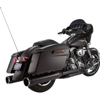 S&S CYCLE 1801-0849 550-0621 MK45 Slip-On Mufflers 4.5' - Black with Black Thruster