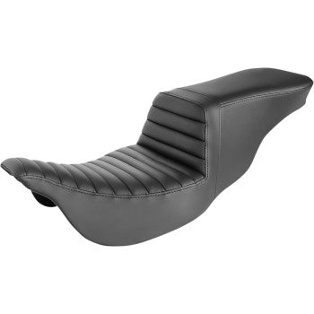 SADDLEMEN 0801-1423 808-07B-191 Step-Up Seat - Front Tuck-n-Roll - Black - FLH