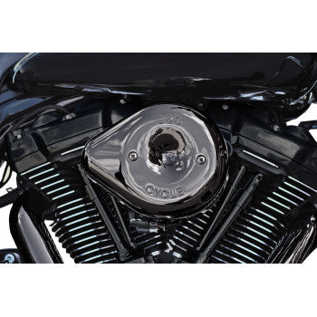 S&S CYCLE 1010-3175 170-0781 Stealth Teardrop Air Cleaner Kit - M8 - Lava Chrome