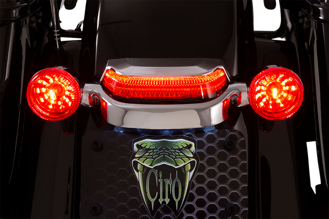 CIRO 2010-1455 40173 Crown Taillight with Lightstrike™ Technology Taillight - Red - Chrome