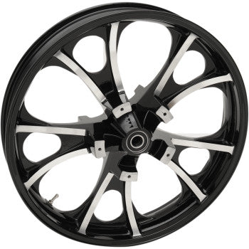 COASTAL MOTO 0201-2396 3D-LGO213BCABST Largo Precision Cast 3D Front Wheel - Dual Disc/ABS - Black Cut - 21"x3.50"