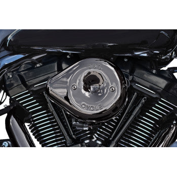 S&S CYCLE 1014-0370 170-0779 Stealth Teardrop Air Cleaner Cover - M8 - Lava Chrome