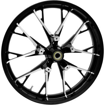 COASTAL MOTO 0201-2394 3D-MAR213BC07 Marlin Precision Cast 3D Front Wheel - Marlin - Dual Disc/No ABS - Black Cut - 21"x3.50"