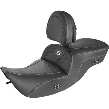 SADDLEMEN 0801-1413 897-06-185BRHC Heated Roadsofa™ Carbon Fiber Seat - W/Backrest