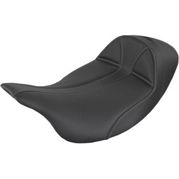 SADDLEMEN 0801-1311 808-07B-0042L Dominator Low Solo Seat - Low - Solo - Black w/ Gray Stitching - FL '08-'23
