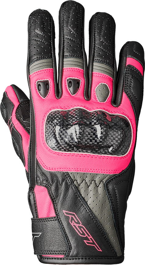 Rst 556-2097206 102097PNK-06 WOMENS STUNT III CE GLOVE BLACK / PINK / GREY SM
