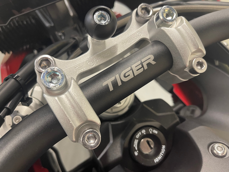 Helibars 281-0533 HR06169-RB HANDLEBAR RISERS TOUR W/RAM BALL SILVER TRI