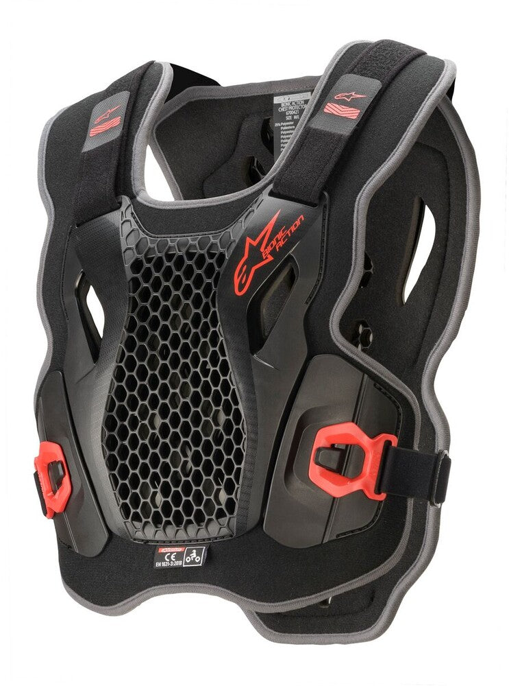 Alpinestars Bionic Action Chest Protector Black RED XL/2X - 6700421-13-XL/2XL