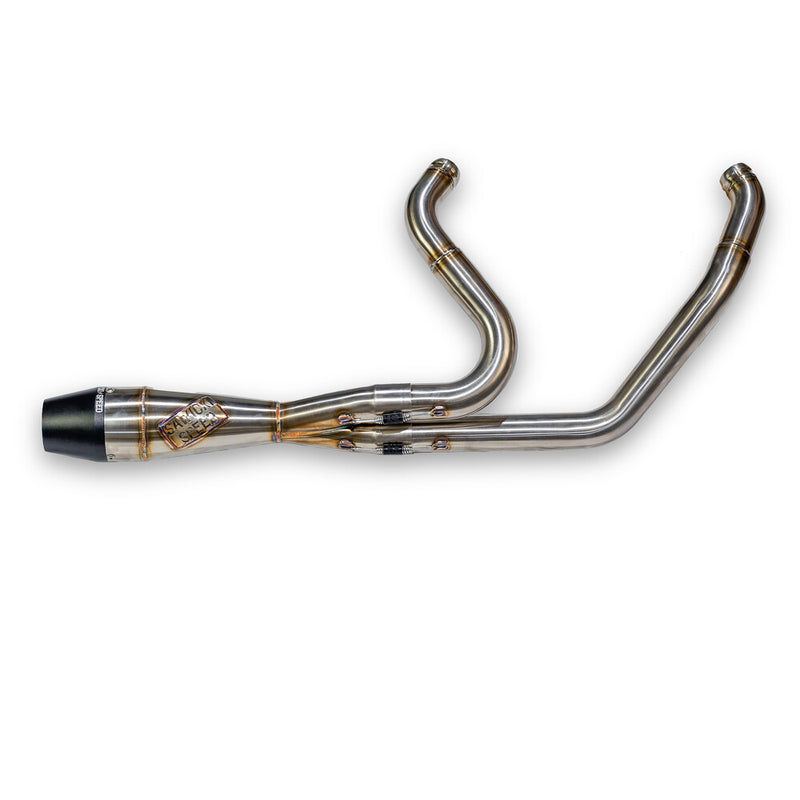 Sawicki Intmdtr M8 FLT Shorty Brushed SS W Black END CAP - 930-02600 For Harley Touring 2017-2026