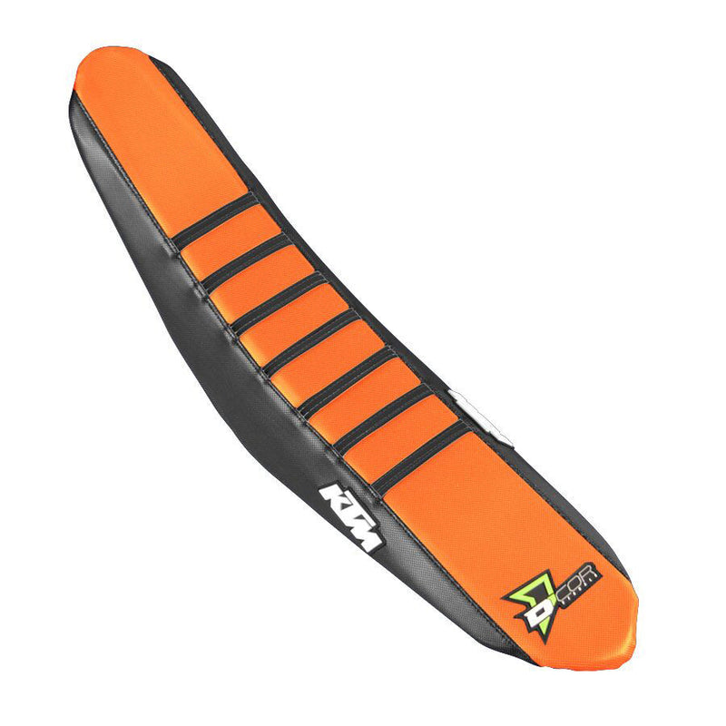 D'cor Visuals D-Cor Seat Cover Black Orange - 30-30-215 KTM Dirt Bikes 2011-2015