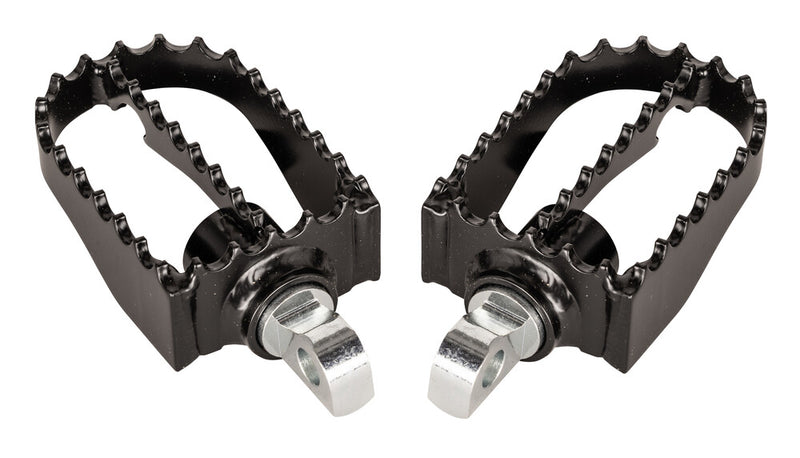 Burly Brand MX Style Footpegs Black - B13-1009B For Harley Motorcycles 1997-2024 | Yamaha Watercraft 1998-2004